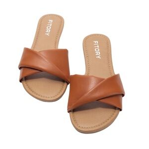 Cognac Leather Sandals